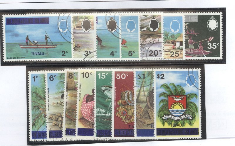 Tuvalu #1-15 Used Single (Complete Set)