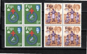 Fiji 1964 MNH Sc 206-7 block of 4