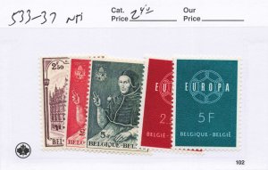 BELGIUM  533-37   MNH