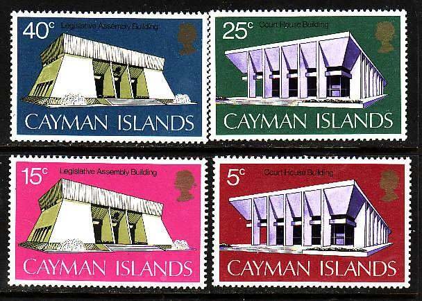 Cayman Is.-Sc#300-3- id9-unused NH set-Government Buildings-1972-