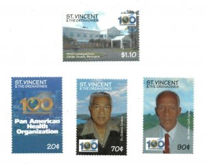 St. Vincent 2002 - SC# 3026-9 Pan American Health Org - Set of 4 Stamps - MNH