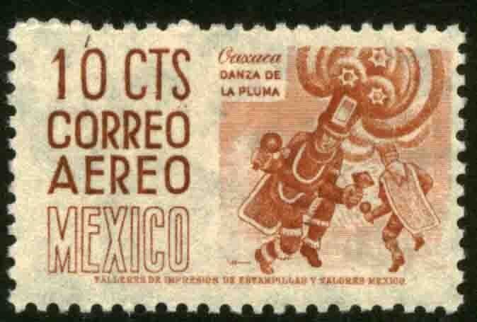 MEXICO C187, 10¢ 1950 Definitive, 1st PRINTING wmk 279. UNUSED, NG. VF.