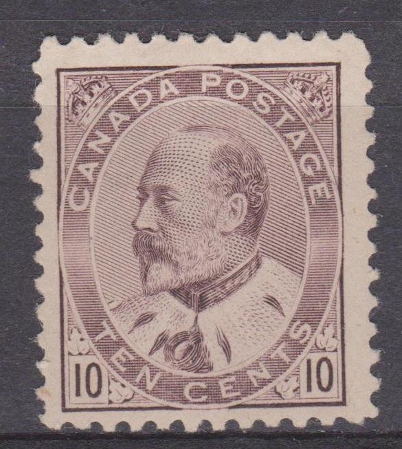 Canada 1903 KEVII 10c Brown Lilac Sc#93 VF Mint