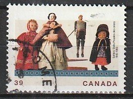 1990 Canada - Sc 1275 - used VF - 1 single - Dolls - Settlers dolls