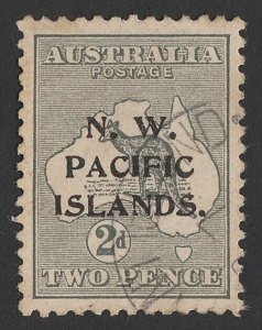 NAURU 1915 Precursor use of NWPI Kangaroo 2d grey 1st wmk, type c. 