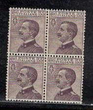 ITALY SC# 105 BLK/4 FVF/MNH