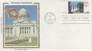 1986 United States Arkansas Statehood (Scott 2167) Colorano FDC