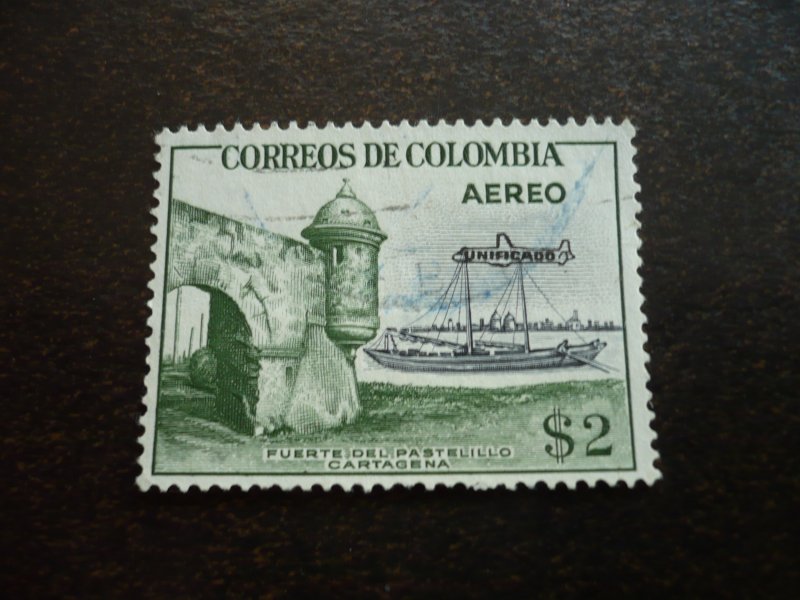 Stamps - Colombia - Scott# C343 - Used Part Set of 1 Stamp