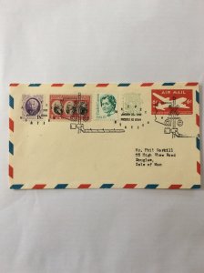 1988 Asst stamps cover to Isle of Man cover. Aripei Station AZ post mark.