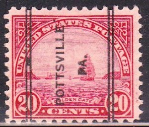 Precancel - DLE - Pottsville, PA PSS 247 Perf 11