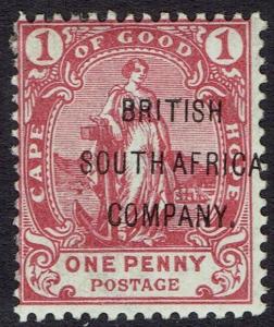 RHODESIA 1896 CAPE HOPE STANDING OVERPRINTED 1D 