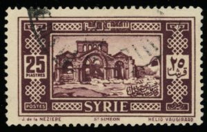 SYRIA Sc 228 USED - 1930 25p -  Monastery of St. Simeon: The Stylite (Ruins)