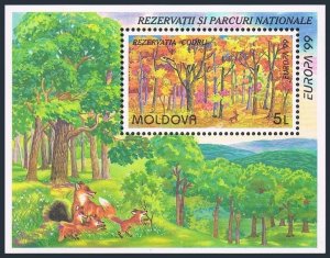 Moldova 303, MNH. Michel 307 Bl.18. Nature Reserves, 1999. Codru.