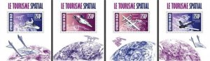 Niger - 2013 - Space Tourism - 4 Stamp Souvenir Sheets 14A-231