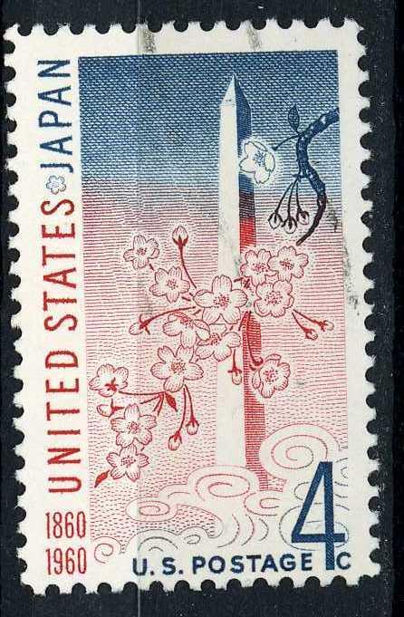 USA 1960 - Scott 1158 used - 4c, US-Japan treaty 