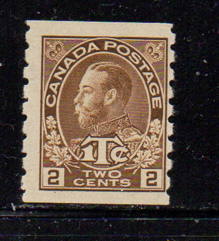 Canada Sc MR7a 1916 2c + 1c coil War Tax stamp mint die I