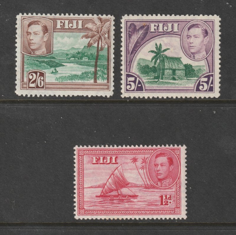 Fiji x 3 mint KGVI