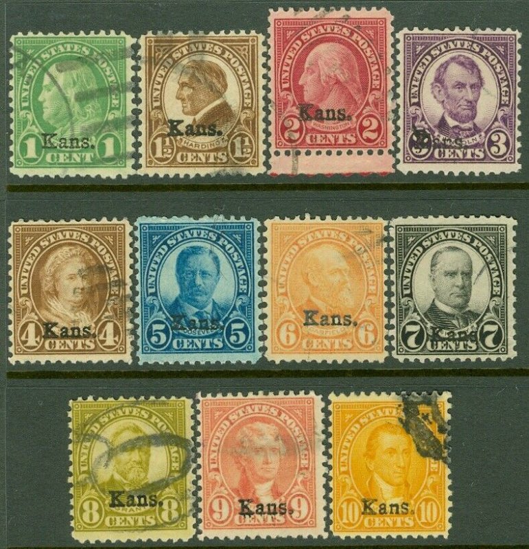 EDW1949SELL : USA 1929 Scott #658-68 F-VF, Used. Scarce Sound. Catalog $174.00.