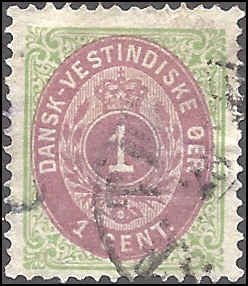 Danish West Indies 5a Used... SCV $190.00