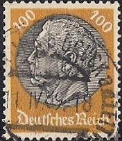 Germany #431 100pf President Paul Von Hindenburg used XF