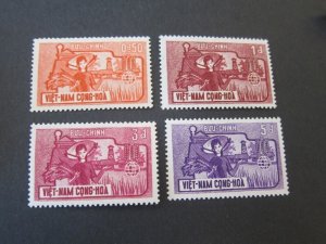 Vietnam 1963 Sc 207-10 set MH