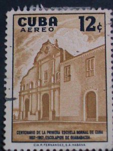 ​CUBA-LARGE PICTORIAL FAMOUS BUILDING OF CUBA USED VERY OLD STAMP-VERY FINE