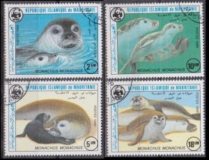 1986 Mauritania 871-874used WWF / Sea fauna 5,00 €