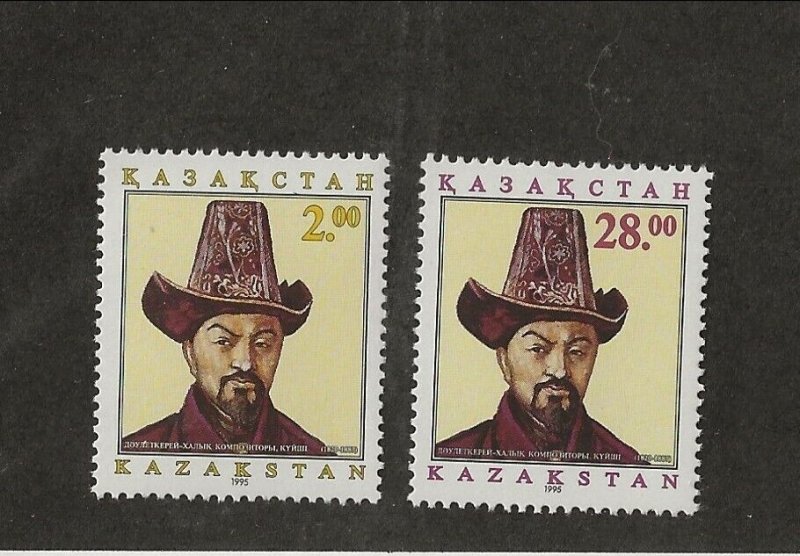 KAZAKHSTAN Sc 120-21 NH issue of 1995 - COMPOSER 