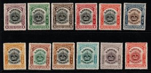 LABUAN SG117/28 1902-3 DEFINITIVE SET p13½-14 MTD MINT