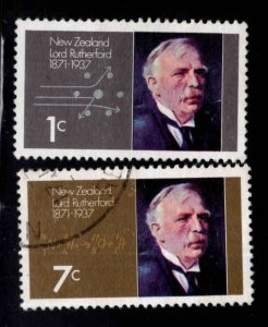 New Zealand Scott 487-488 Used Rutherford Atomic Physics stamp set