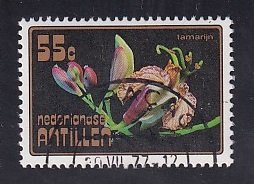 Netherlands Antilles  #396  cancelled  1977  tropical trees  55c
