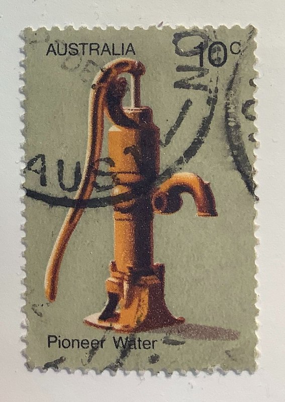 Australia 1972  Scott 533  used - 10c, Pioneer life,  Water Pump