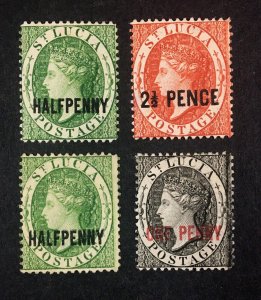 MOMEN: ST LUCIA SG #23-26 MINT OG 3H/1NG(24) £230 LOT #68431*