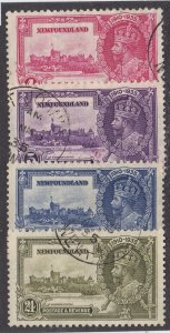 Newfoundland #226-229 Used Silver Jubilee Set