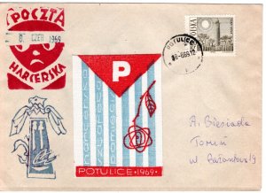 Poland 1969 Scout cover and rubber stamps