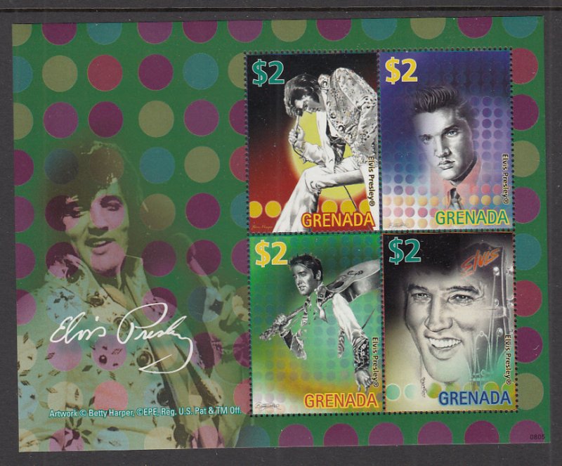 Grenada 3673 Elvis Souvenir Sheet MNH VF