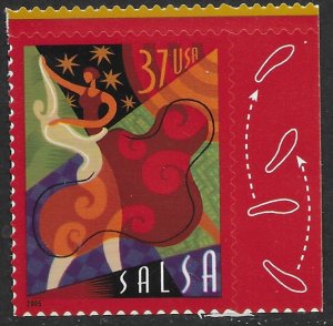 US #3940 mnh. Right edge. Let's Dance Salsa.  Nice.