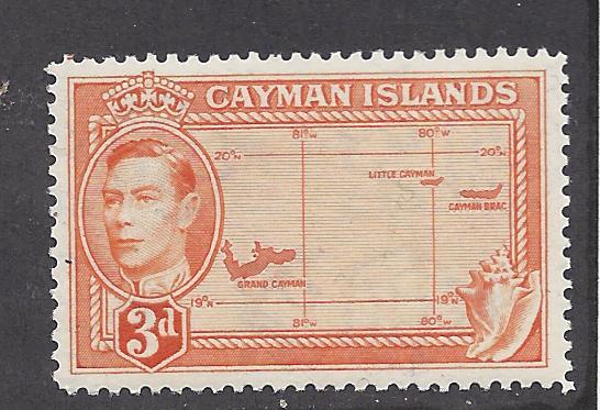 Cayman Islands, 106, Island Map Single,**MNH**