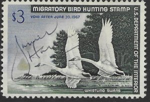 US RW33 Migratory Bird Hunting Stamp 1967.