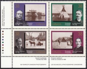 HISTORY = PHOTOGRAPHY 150 = Canada 1989 #1240a MNH LL Block of 4