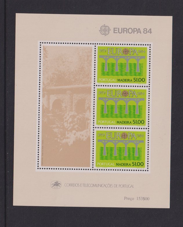 Portugal  Madeira  #94a  MNH    1984  sheet  Europa