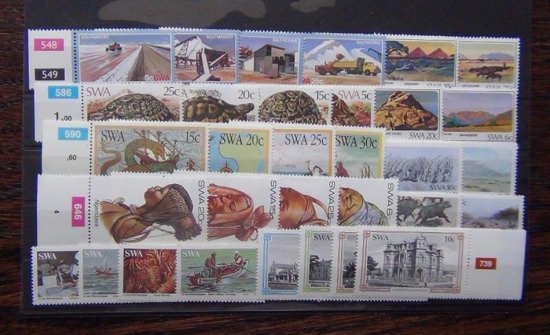 South West Africa 1981-83 Commemorative issues Tortoise Lobster Discoveries MNH