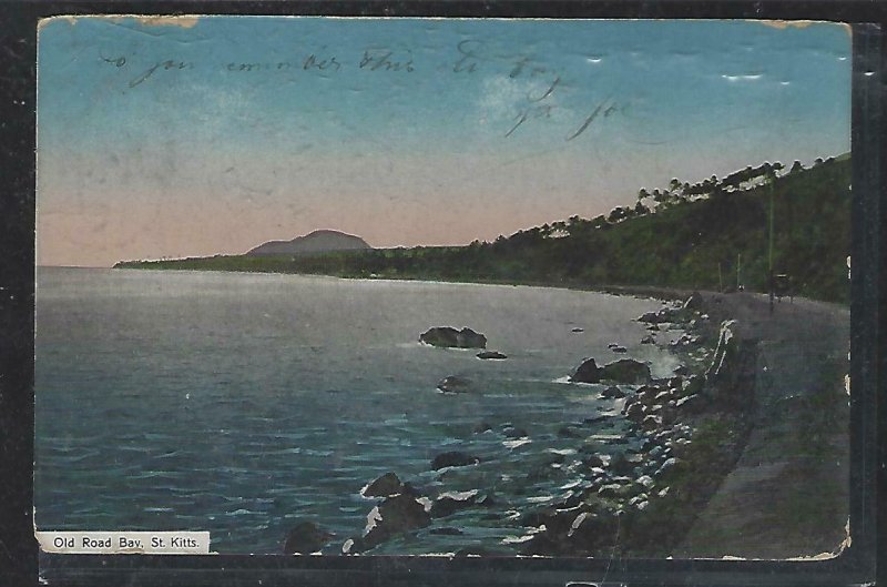 LEEWARD ISLANDS  (P2808BB)  KGV 1D ON PPC ST KITTS TO USA