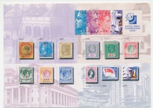 Postal stationery Singapore 2004 Stamp Exhibition - Stamps - India - Straits Set
