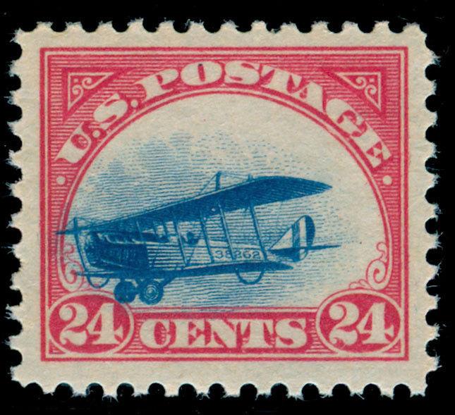 MOMEN: US STAMPS #C3 VAR LOW FAST PLANE MINT OG NH XF JUMBO