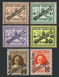 Vatican J1-J6,MNH.Michel P1-P6. Due Stamps 1931.Papal Arms,Key.Pope Pius XI.