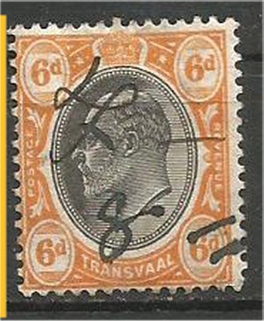 TRANSVAAL, 1902, used 6p Edward VII  Scott 258