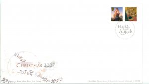 Great Britain 2007 FDC Christmas Sc# 2524-9 on two covers!