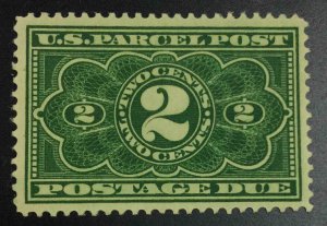 MOMEN: US STAMPS #JQ2 PARCEL POSTAGE DUE MINT OG NH VF+ LOT #75873*