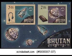 BHUTAN - 1966 ITU CENTENARY / SPACE TELECOMMUNICATION - M/S MNH